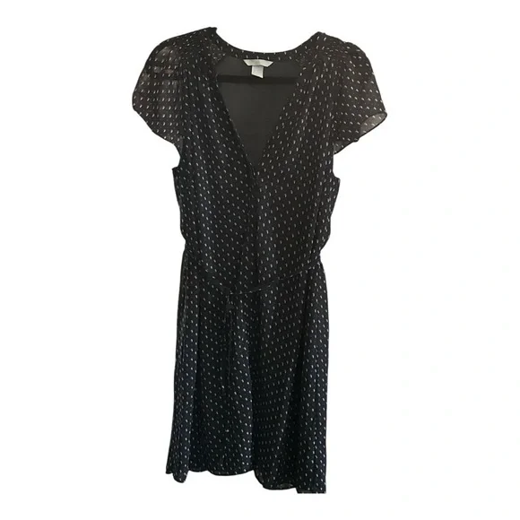 H&M Black Button Front Dress – Size 10 – Fully Lined - Picture 11 of 11